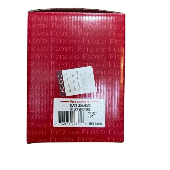 Fitz and Floyd Snowman Blown Glasss Ornament - Picture 3 of 6